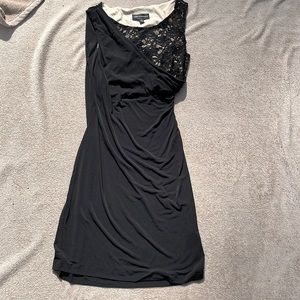 Black cocktail dress with lace detail size 8